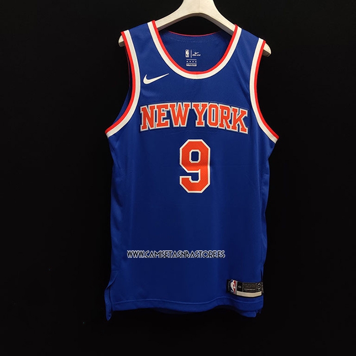 RJ Barrett NO 9 Camiseta New York Knicks Icon Autentico Azul